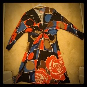 Multicolored pattern dress